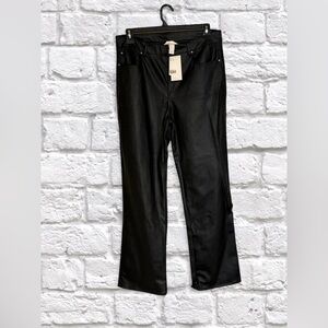 Black Faux Leather Pants